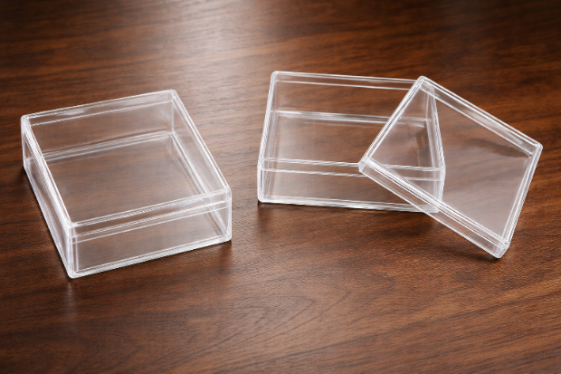 12 Lİ 8x8x3 CM ŞEFFAF MİKA KUTU KARE