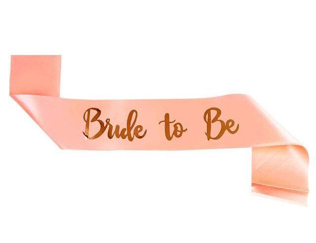 Bride To Be Saten Kuşak Pembe Üzeri Metalize Altın Yazılı 160x9.5 cm