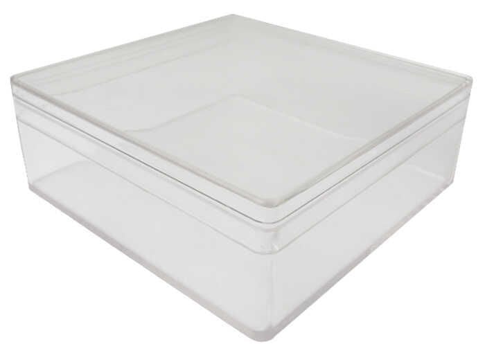 12 Lİ 8x8x3 CM ŞEFFAF MİKA KUTU KARE