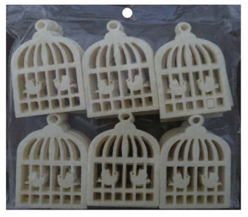 KEÇE KUŞ KAFESİ  KUŞLU KREM P50-100