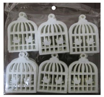 KEÇE KUŞ KAFESİ  KUŞLU BEYAZ P50-100
