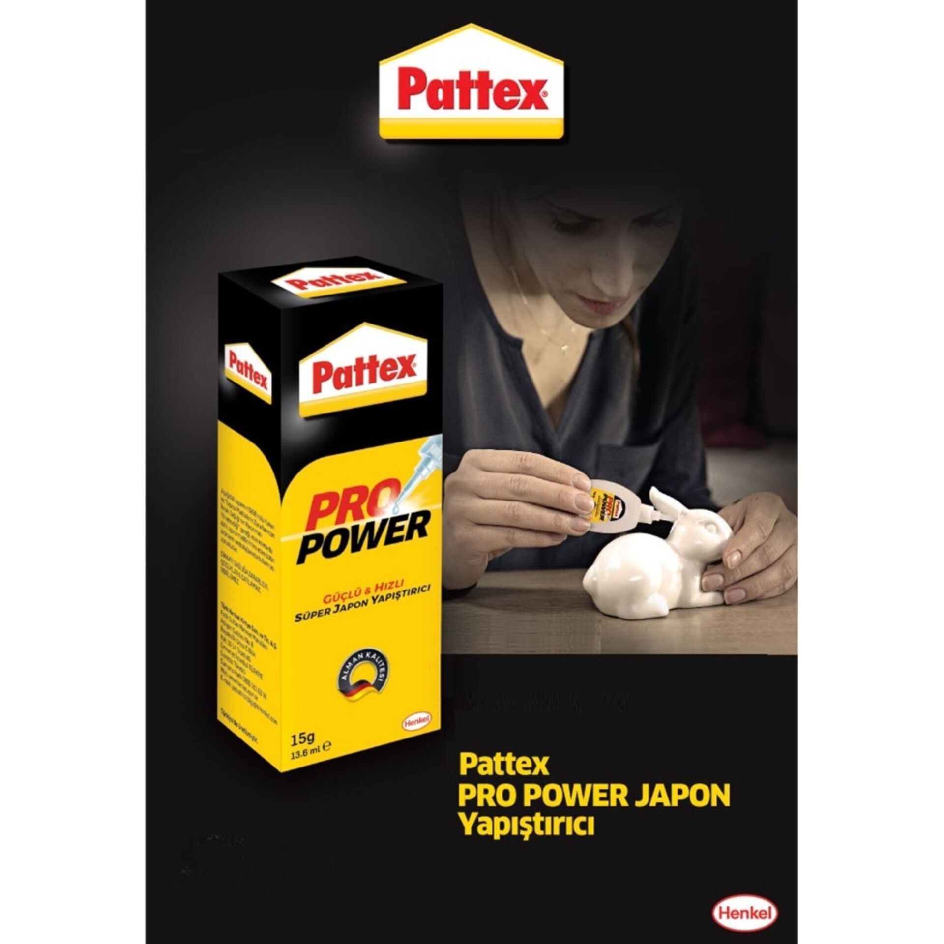 Pattex Pro Power Japon Yapıştırıcı | Güçlü ve Çok Amaçlı Süper Tutkal, 15gr