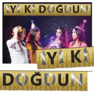 Metalize Püsküllü İyi ki doğdun yazısı