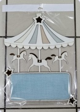 Atlı Karınca Dönme dolap Etamin Ahşap Bebek Kapı Süsü