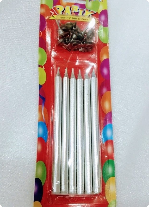 12 li Uzun Mum; Doğum Günü Pasta Mumları