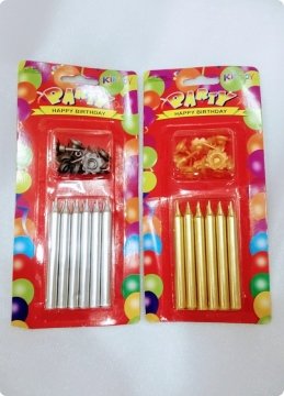 12 li Kısa Mum; Doğum Günü Pasta Mumları