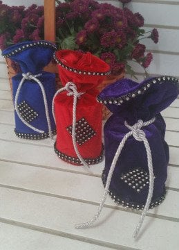 1 Paket Kina,Kuruyemiş Silindir Boru Kese,Kadife Kumaş