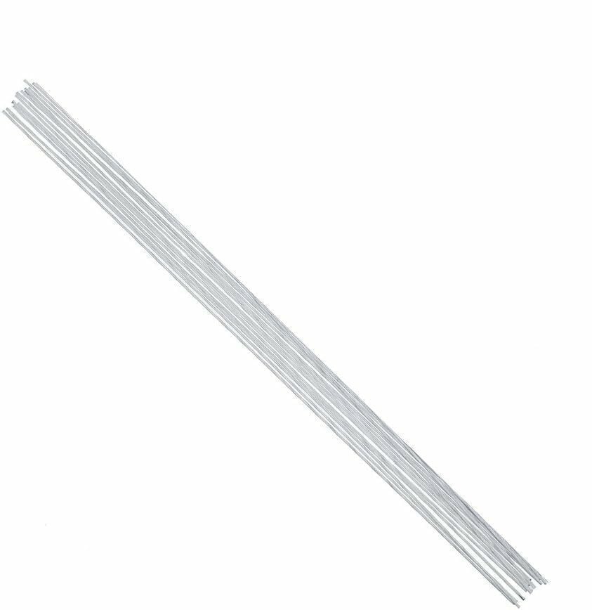 Roco Paper Yapay Çiçek Teli, Çiçek Aranjman Yapım Teli, 2 mm - 10 Adet 60 cm - Beyaz