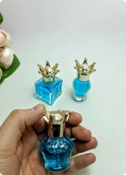 100 Adet Taç Kapaklı Mini Taç Cam Şişe