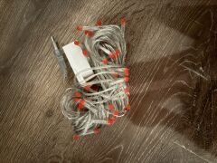 10m 100 Led Damla Uçlu Kırmızı Işık Şeffaf Kablo MZ-17-5