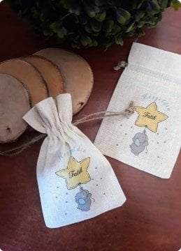 50 Li Başak Baskılı Boş Harfli Bebek Kese 100 Adet / Paket