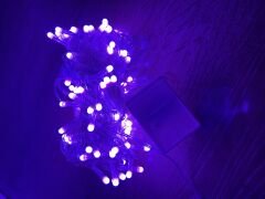 10m 100 Led Damla Uçlu Pembe Işık Şeffaf Kablo MZ-17-9