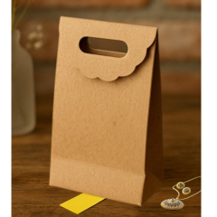 El Geçme Kraft Çanta, Hediye, Alışveriş, Butik, Parti ve Paketleme Çantası, 30x40x14 Cm
