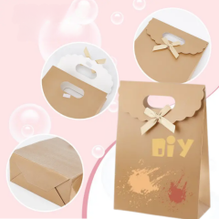 El Geçme Kraft Çanta, Hediye, Alışveriş, Butik, Parti ve Paketleme Çantası, 30x40x14 Cm