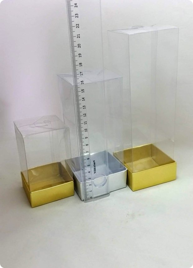 7x7x16 Altı Karton Asetat Dikdörtgen Kutu