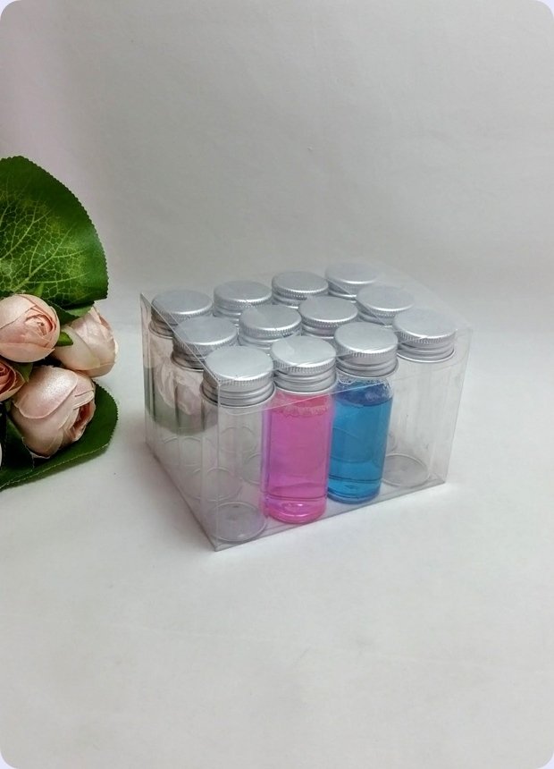 1 Paket Tüp Cam Şişe Aluminyum Çevir Kapak Gümüş 6-8-12 cm