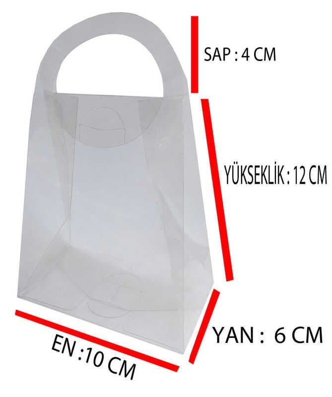 ÇANTA ASETAT ŞİŞE VE HEDİYELİK KUTUSU 10X12CM PK50