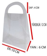 ÇANTA ASETAT ŞİŞE VE HEDİYELİK KUTUSU 10X12CM PK50