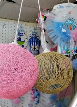 İp avize (25 cm çapında) PEMBE