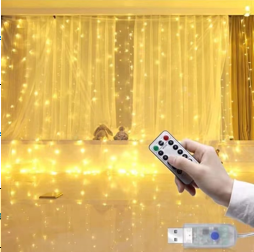 Tel Perde Led 3*3m 300 Led RGB