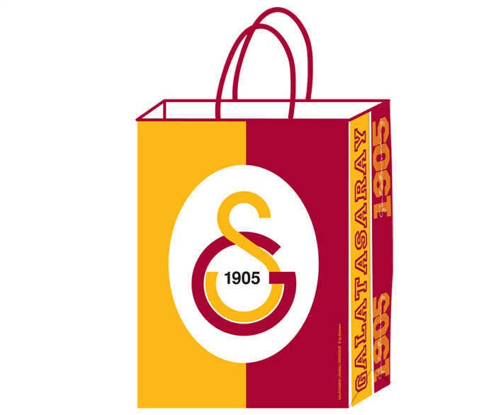 12 Li 18x24 Cm Galatasaray Büküm Saplı Çanta