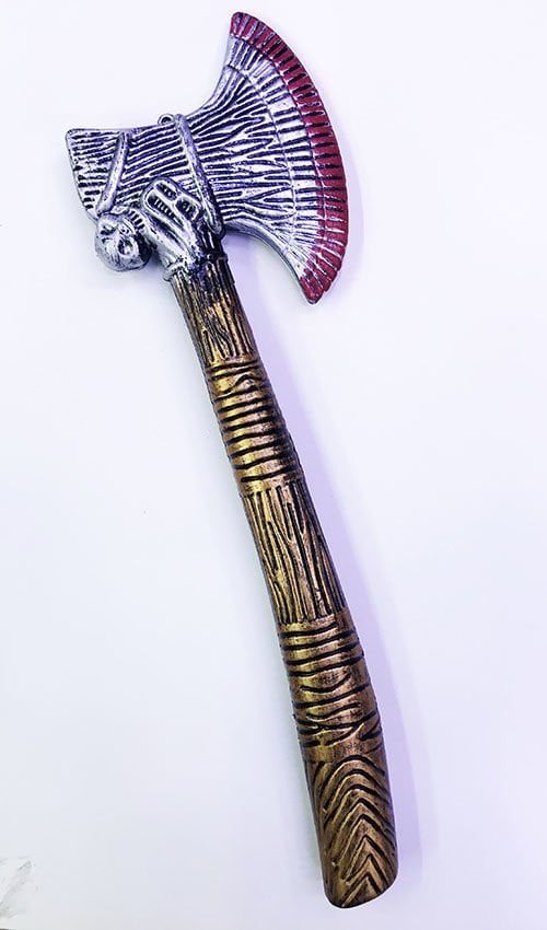 Ortaçağ Eskitilmiş Plastik Kızılderili Baltası 45 cm