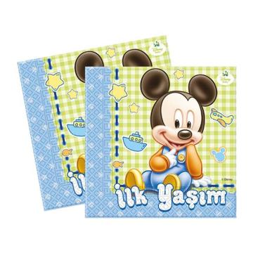 16 Lı Mickey / Minnie Disney Baby İlk Yaşım Kağıt Peçete