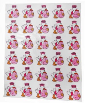 STİCKER BEBEK LEYLEKLİ PEMBE P300AD.)-100