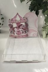 Atlı karınca  dekorlu Pleksi çikolata Sunum kutusu