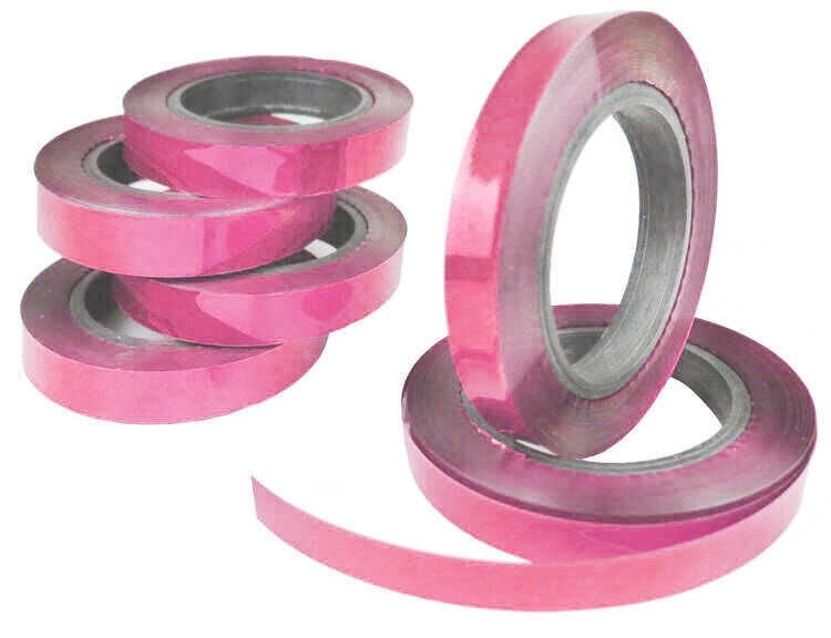 RAFYA METALİZE PEMBE 25 MT 8 MM PK:20 RULO KL:500