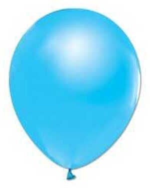 BALON METALİK DÜZ 5 İNC AÇIK MAVİ PK:100 KL:36