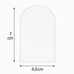 7×4.5cm 2mm şeffaf pleksi