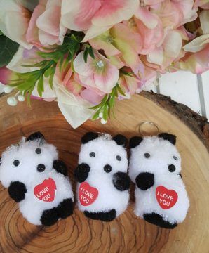 Ekonomik Panda Figür Anahtarlık Panda Figür  Adet/Paket