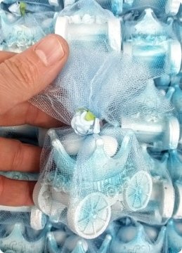 50 li Süslü Polyester Taç Araba Bebek Şekeri