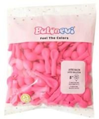BALON DÜZ NEON FOSFORLU 5 İNC PEMBE PK:100 KL:36