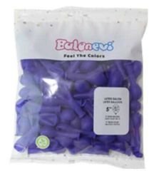 BALON DÜZ NEON FOSFORLU 5 İNC VİOLET MOR PK:100