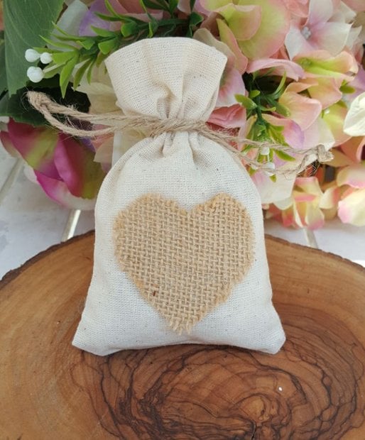 Süslü; Kalpli Lavanta Kese Adet/Paket
