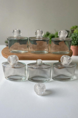 Cam 50 cc Yassı Şişe (Tane ile)