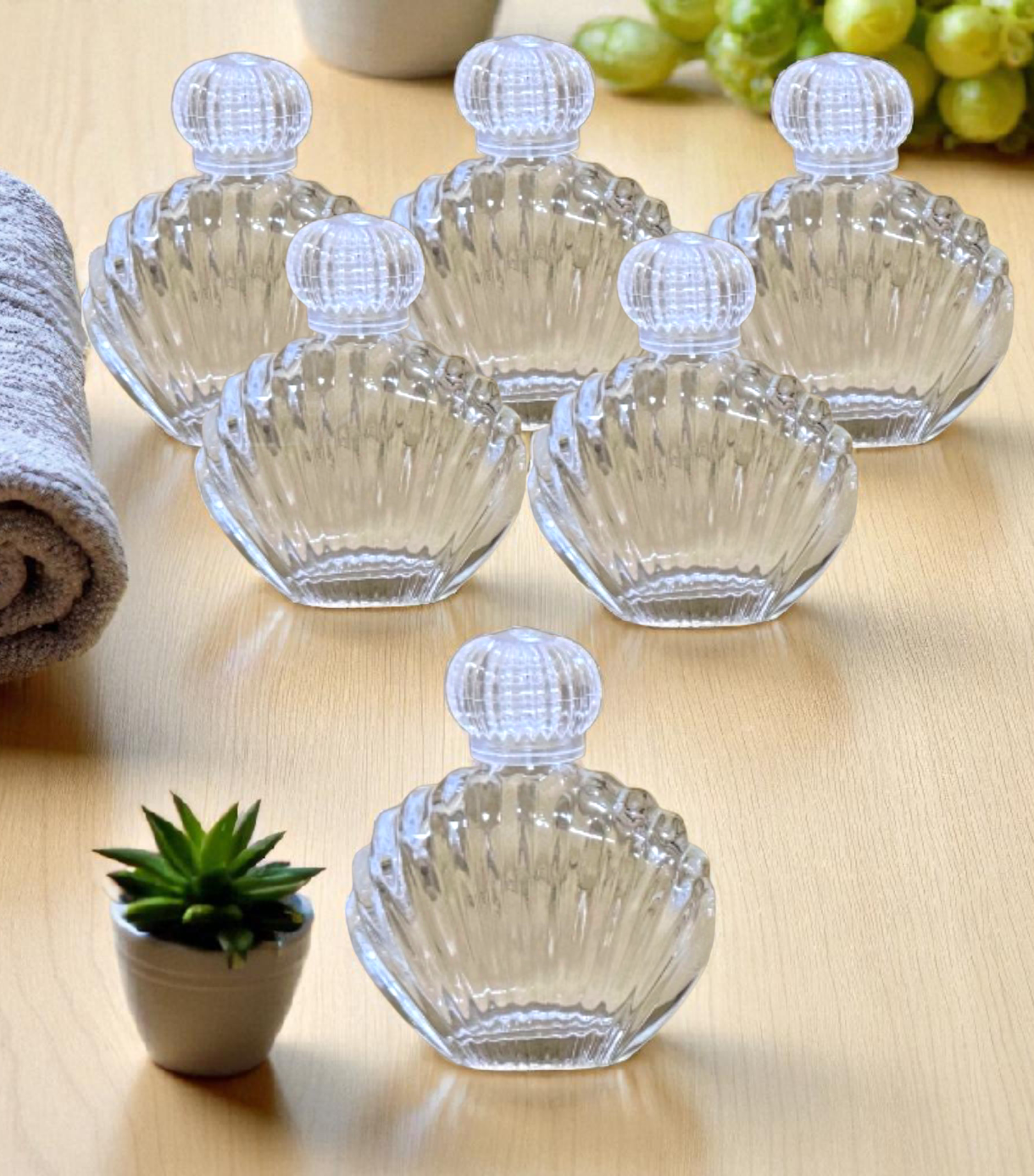 Cam 50cc İstiridye Şişe Tane ile