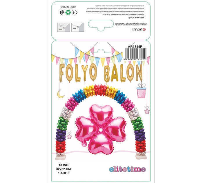FOLYO BALON KALP ÇİÇEK PEMBE 13 INC PK:1 KL:400