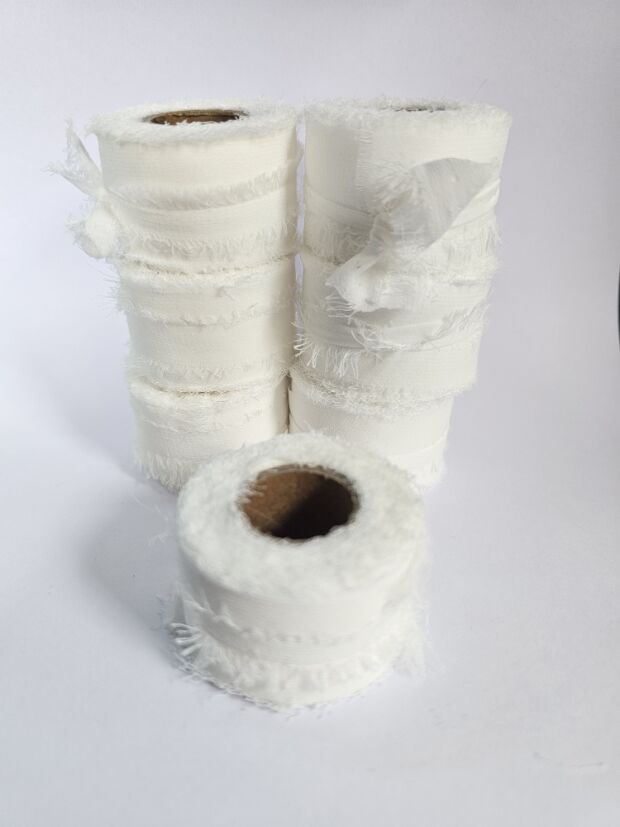 25mm 5mt ipek kurdele & püskül kenarlı ipek kurdele
