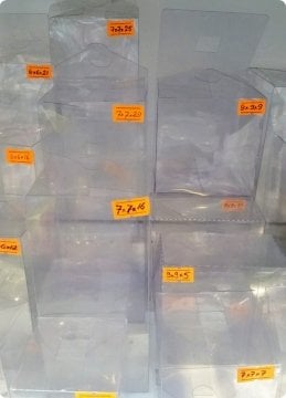 50 Li ( 9x9x? Cm/h ) Full Şeffaf Asetat Kutu