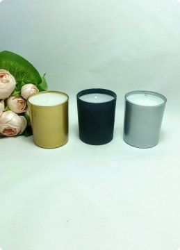 3 Lü İçi Mumlu Büyük Boy Harfli Cam Bardak 180 cc