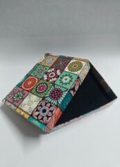 30 Lu (12x9x3 Cm) Süngerli Kilim Desenli Otantik Karton Kolye Takı Kutuları